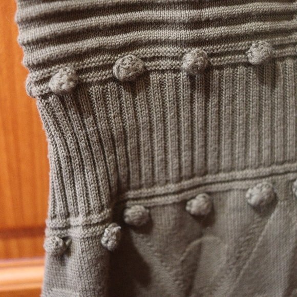 Milly Bahia Jacquard Green Knit Floral Baubles Fairycore Midi Tank Dress LG - Picture 4 of 15